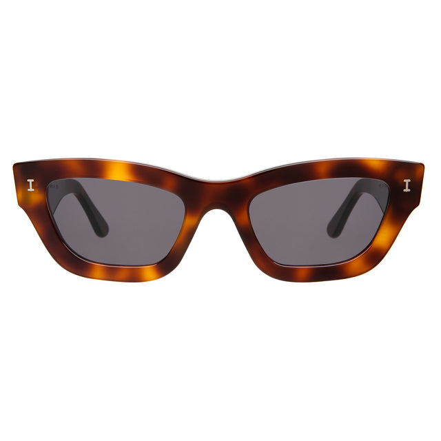 Donna Sunglasses front view in Havana with Grey