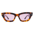 Front view of Donna Sunglasses in Havana/Plum See Through