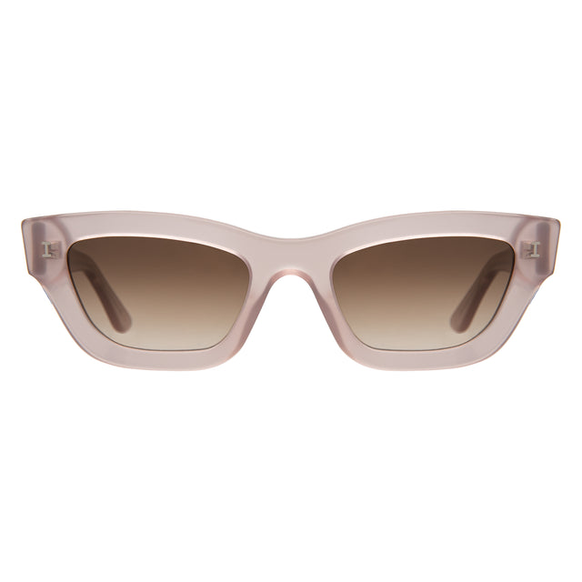 Donna Sunglasses front view in Thistle with Brown Gradient