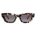 Front view of Donna Sunglasses in White Tortoise/Cider/Grey Gradient