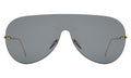 Front view of Douglas Mask Sunglasses in Grey/Grey