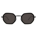 Front view of Dylan Tate Sunglasses in Matte Black/Grey Flat
