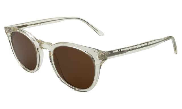 Eldridge 48 Light Sunglasses side view in Champagne / Brown Flat