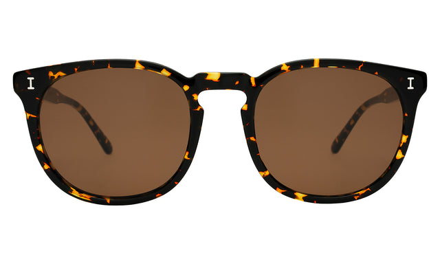 Eldridge 56 Sunglasses in Flame with Brown Flat