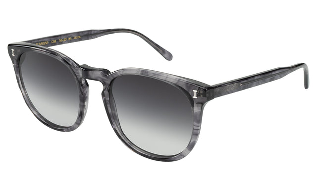 Eldridge 56 Sunglasses Side Profile in Onyx / Grey Flat Gradient