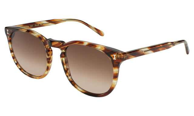 Eldridge 56 Sunglasses Side Profile in Sand Dune / Brown Flat Gradient