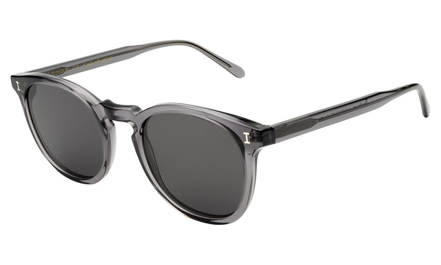  Eldridge Sunglasses side view in Mercury / Grey Flat