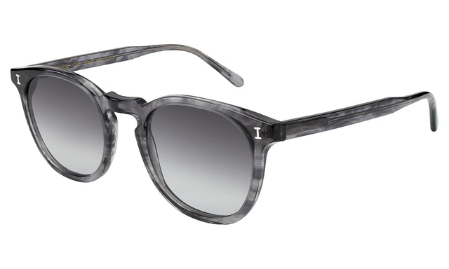 Eldridge Sunglasses Side Profile in Onyx / Grey Flat Gradient