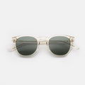 Front view of Eldridge 48 Sunglasses in Champagne/Olive Flat
