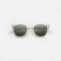 Front view of Eldridge 48 Sunglasses in Champagne/Olive Flat