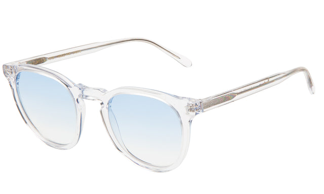 Eldridge 48 Sunglasses side view in Clear / Blue Flat Gradient See Through