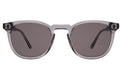 Front view of Eldridge 48 Sunglasses in Mercury/Grey Flat