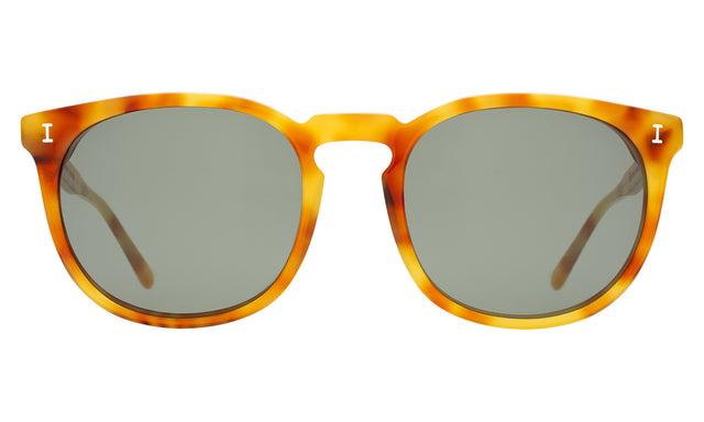 Eldridge 56 Sunglasses in Amber with Olive Flat