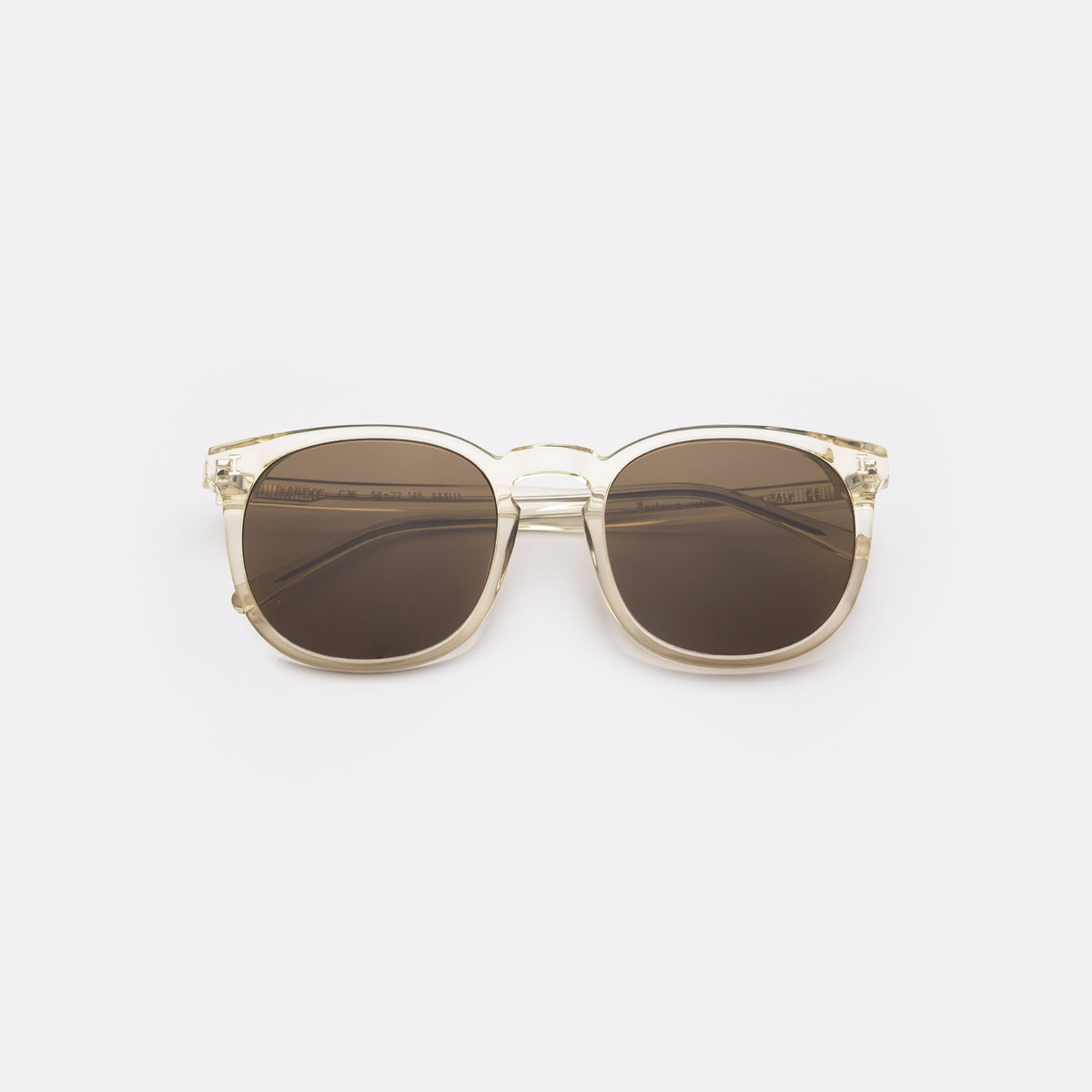 Eldridge 56 Sunglasses in Champagne with Brown Flat lenses