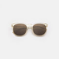 Front view of Eldridge 56 Sunglasses in Champagne/Brown Flat