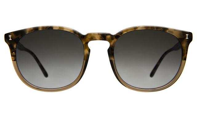 Eldridge 56 Light Sunglasses front view in Kale with Grey Flat Gradient