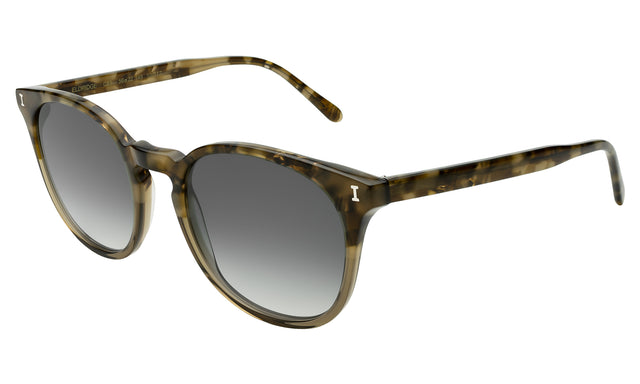 Eldridge 56 Light Sunglasses side view in Kale / Grey Flat Gradient