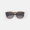 Front view of Eldridge 56 Sunglasses in Moss/Grey Flat Gradient