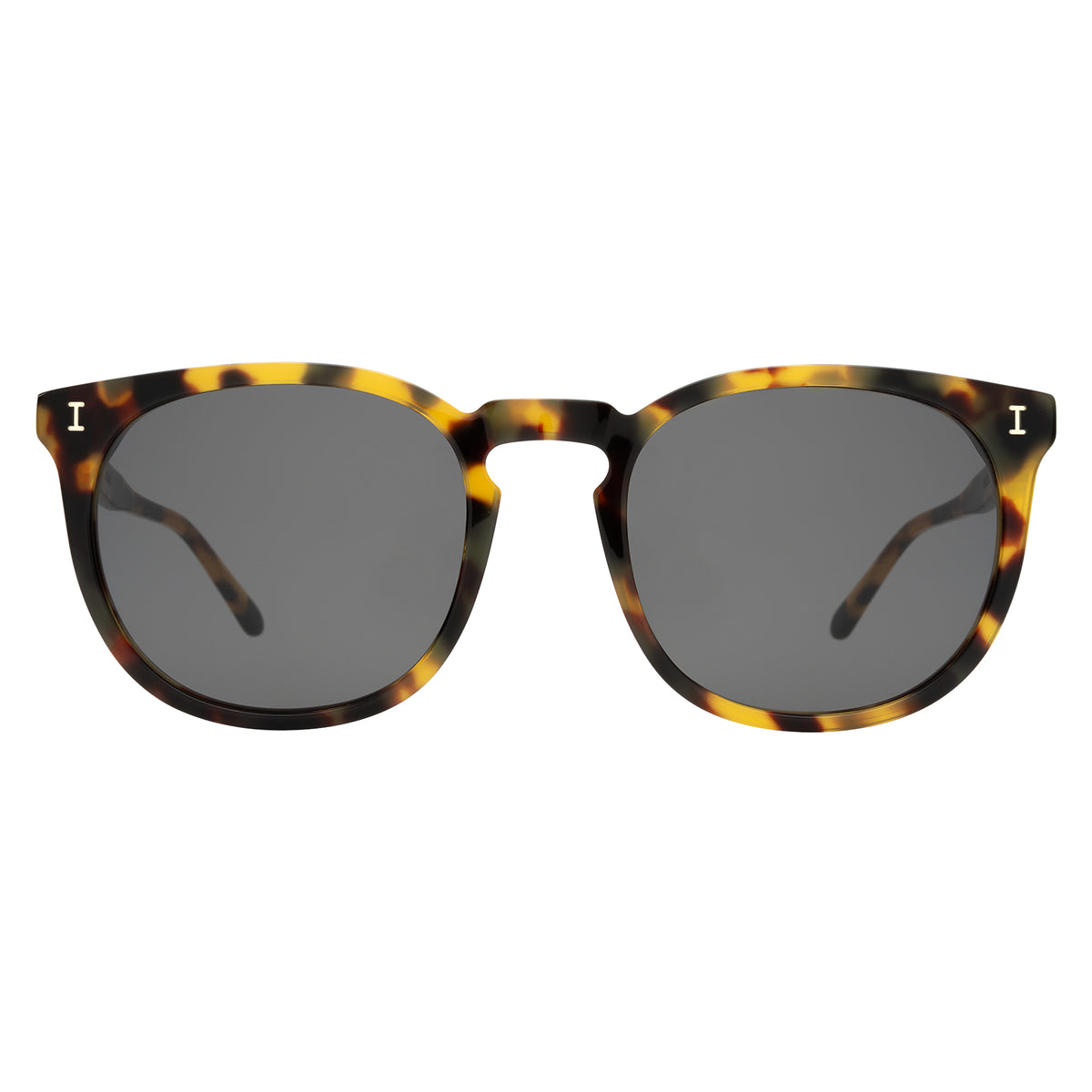 Eldridge 56 Sunglasses in Tortoise with Grey Flat lenses, front view
