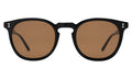 Front view of Eldridge Sunglasses in Black/Brown Flat