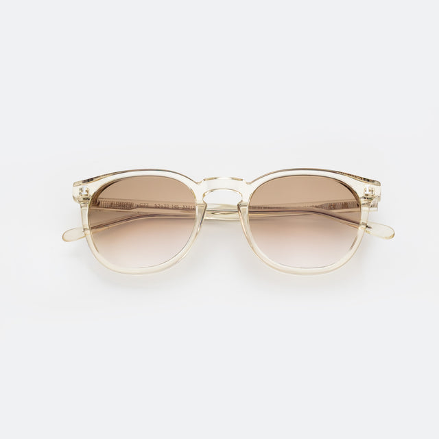 Eldridge Sunglasses side view in Champagne / Taupe Flat Gradient