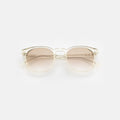 Front view of Eldridge Sunglasses in Champagne/Taupe Flat Gradient