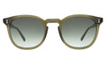 Front view of Eldridge Sunglasses in Green/Olive Flat Gradient
