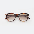 Front view of Eldridge Sunglasses in Havana/Taupe Flat Gradient