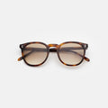 Front view of Eldridge Sunglasses in Havana/Taupe Flat Gradient