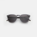 Front view of Eldridge Sunglasses in Mercury/Grey Flat