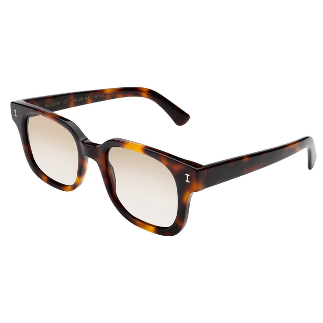 Ellison Sunglasses side view in Havana / Taupe Flat Gradient