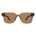 Front view of Ellison Sunglasses in Kohl/Brown Flat
