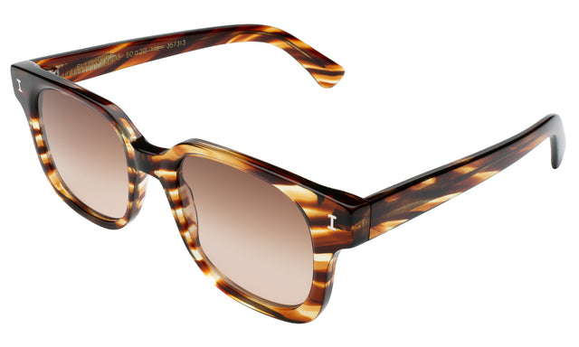 Ellison Sunglasses Side Profile in Sand Dune / Brown Flat Gradient