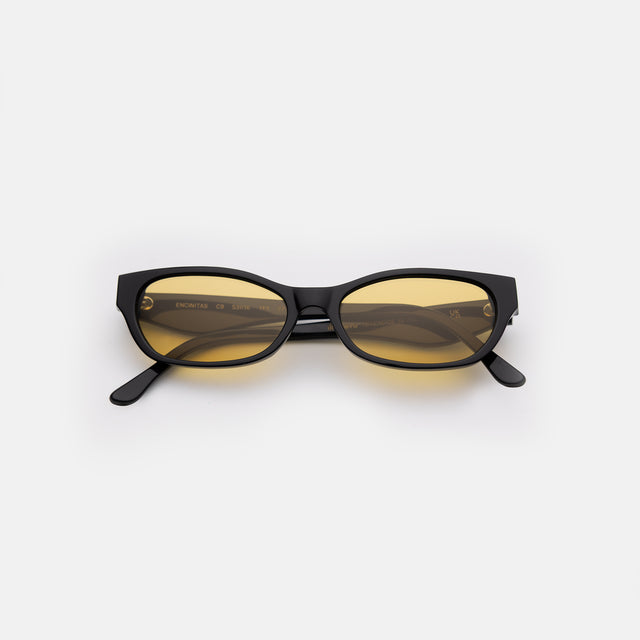Encinitas Sunglasses side view in Black / Honey See Through