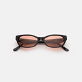 Front view of Encinitas Sunglasses in Black/Sunset