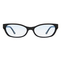 Front view of Encinitas Sunglasses in Black/Blue Gradient See Through