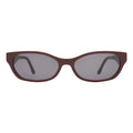 Front view of Encinitas Sunglasses in Bordeaux/Grey