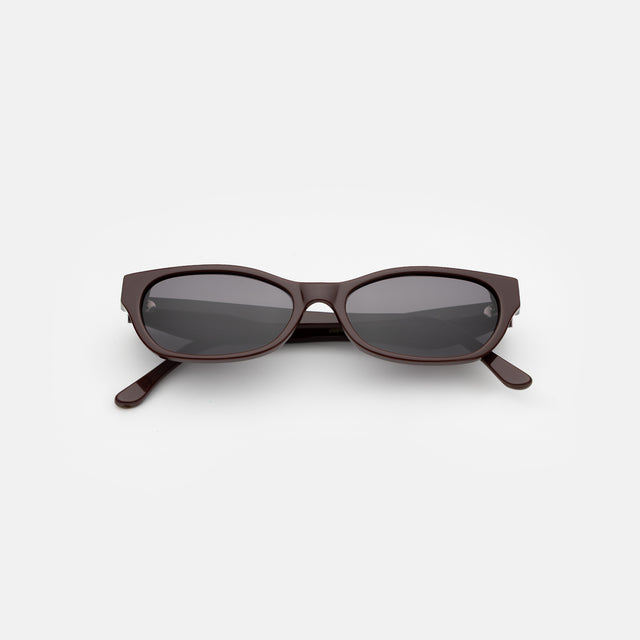 Encinitas Sunglasses side view in Bordeaux / Grey