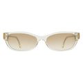 Front view of Encinitas Sunglasses in Champagne/Taupe Gradient