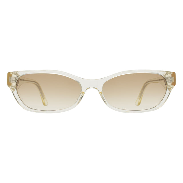 Encinitas Sunglasses front view in Champagne with Taupe Gradient