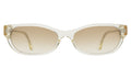 Front view of Encinitas Sunglasses in Champagne/Taupe Gradient