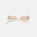 Front view of Encinitas Sunglasses in Champagne/Taupe Gradient