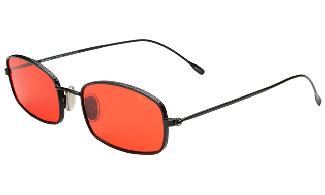 Flushing Sunglasses Side Profile in Black / Red Flat See Through