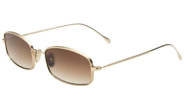 Flushing Sunglasses Side Profile in Rose Gold / Brown Flat Gradient