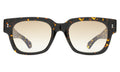 Front view of Francesco Sunglasses in Flame/Taupe Gradient