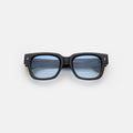 Front view of Francesco Sunglasses in Black/Gold/Blue Gradient See Through