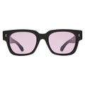 Front view of Francesco Sunglasses in Black/Plum See Through