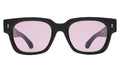 Front view of Francesco Sunglasses in Black/Plum See Through