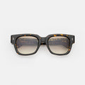 Front view of Francesco Sunglasses in Flame/Taupe Gradient