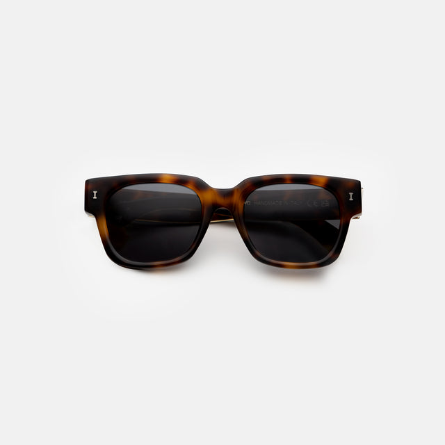 Francesco Sunglasses side view in Havana/Gold / Grey